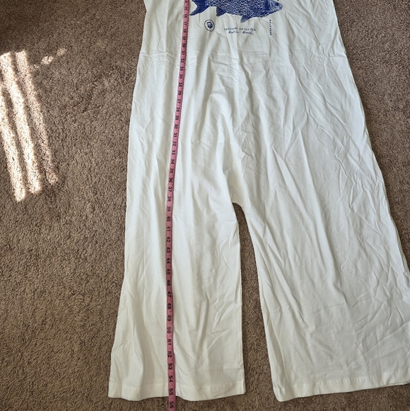 NWT White Mar da Bahia Organic Cotton Jumpsuit Size L - Picture 9 of 9